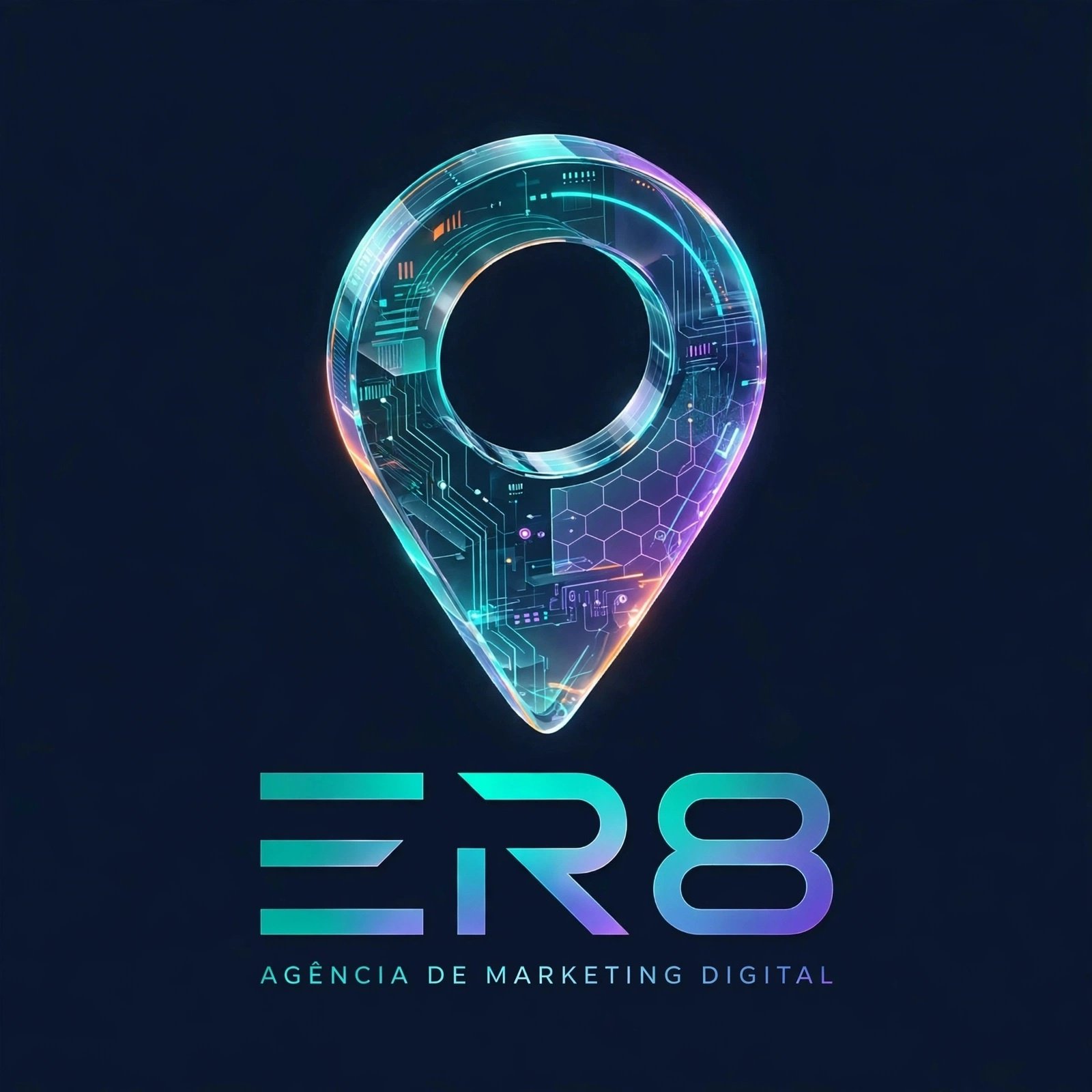 Logotipo ER8 Marketing Digital - Especialistas em SEO Local e Google Meu Negócio em Campo Grande MS